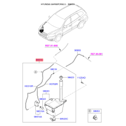 Бачок омивача 98610-2B600 Mobis