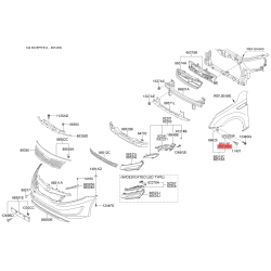 Кронштейн, буфер правий 86516-2T000 Mobis