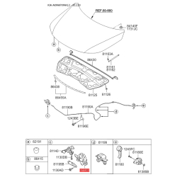 Замок капота 81130-2P000 Mobis