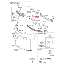 Кронштейн, буфер правий верхній 86518-1M000 Mobis