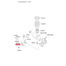 Накладка (захист) заднього нижнього правого важеля права 55371-2B000 Mobis