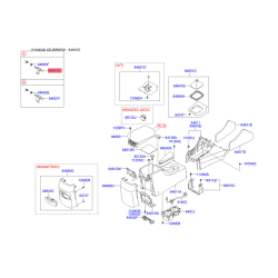 Центральная консоль комлекующие верхняя 84661-3K000HZ Mobis