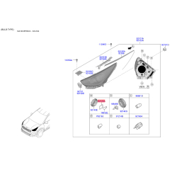 Поглощатель влаги фара 92125-2W250 Mobis