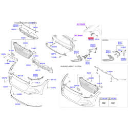Кронштейн, буфер левый 86513-F2000 Mobis