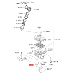 Рукав повітрозабірника, повітряний фільтр 28210-2E000 Mobis