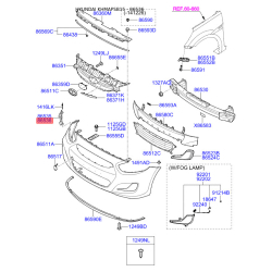 Кронштейн, буфер правый 86584-1R000 Mobis