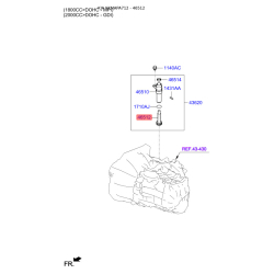 Шестерня спидометра ведомая и ведущая 43624-28050 Mobis