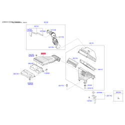 Рукав воздухозаборника, воздушный фильтр 28210-D3200 Mobis