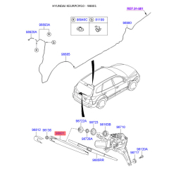 Важіль склоочисника 98811-2B001 Mobis