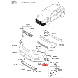 Облицювання, протитуманна фара переднє праве 86564-1H220 Mobis