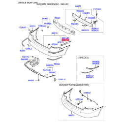 Кронштейн, буфер левый 86613-3K000 Mobis