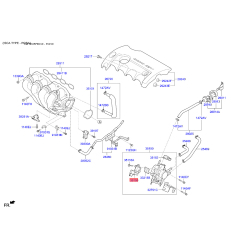 Поворотна заслінка, підведення повітря 35150-2B010 Mobis