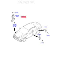 Вимикач світла заднього ходу 93880-3S000 Mobis