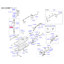 Прокладка, датчик уровня топлива 31117-2D000 Mobis