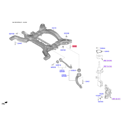Болт кронштейна поперечної балки (підрамника) 62492-C5000 Mobis