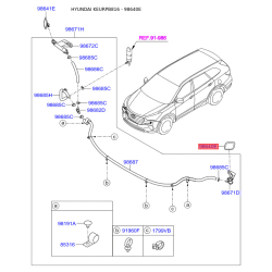 Адаптер, водяний насос омивача лівий 98681-B8500 Mobis