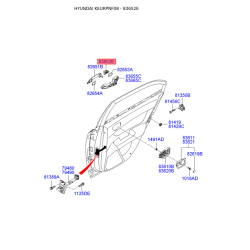 Рама ручки двери 83652-3K000 Mobis