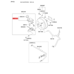 Бачок головного гальмівного циліндра 58511-2P300 Mobis