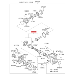 Главная пара (гипоидная передача) раздаточной коробки 47339-3B610 Mobis