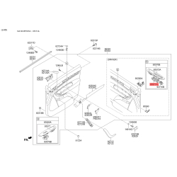 Блок кнопок склопідйомника 93573-2P000 Mobis