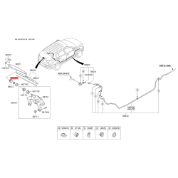 Кріплення заднього важеля склоочисника і трапеції 98726-1G000 Mobis