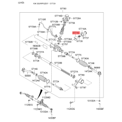 Упор (підп'ятник, пробка) регулювання рульового механізму 57719-2E000 Mobis