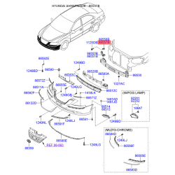 Кронштейн, буфер левый 86557-3K000 Mobis