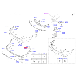 Кронштейн, буфер левый 86623-B8500 Mobis