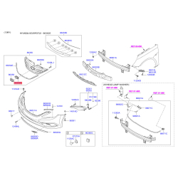 Решетка радиатора 86352-3S000 Mobis