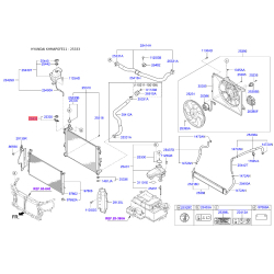 Кріплення радіатора верхнє 25333-3S000 Mobis