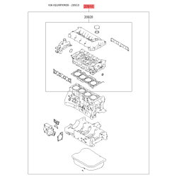 Комплект прокладок двигателя 20910-2FB00 Mobis