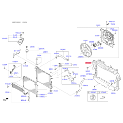 Облицовка / защитная накладка, облицовка радиатора 29135-C5000 Mobis