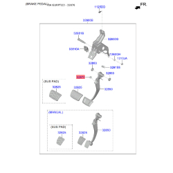 Заглушка педалі акселератора 32876-4B000 Mobis