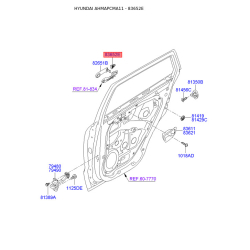 Рама ручки дверей 83652-2B000 Mobis