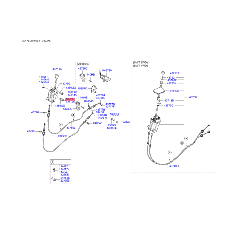 Гайка, випускний колектор 10225-08007B Mobis - 1022508007B - схема з каталогу 1022AE, KEURPPU04 1022508007B