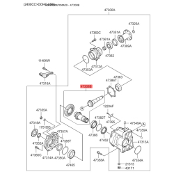 Головна пара (гіпоидна передача) роздавальної коробки 47339-3B200 Mobis