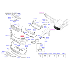 Кронштейн, буфер лівий верхній 86527-B8000 Mobis