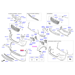 Кронштейн, буфер левый 86577-B8AA0 Mobis
