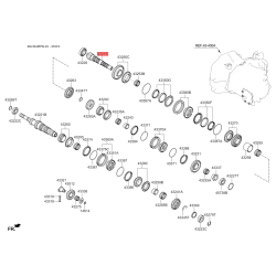Вал вторинний МКПП 43215-39760 Mobis