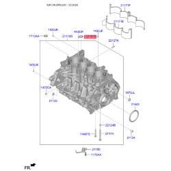 Кільце ущільнювальне передньої кришки мотора 21143-04010 Mobis