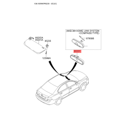 Внутрішнє дзеркало 85101-27000 Mobis