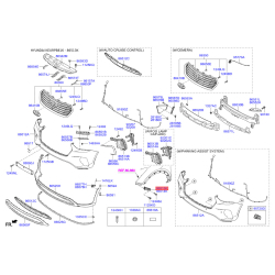 Кронштейн, буфер левый 86513-B8000 Mobis