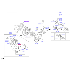 Важіль верхній (планка розведення) колодок стоянкового гальма лівий 58257-2W000 Mobis