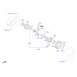 Вісь (палець) сателіта диференціала КПП 45827-37000 Mobis