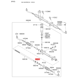 Втулка рейки рулевого механизма 56522-2H010 Mobis