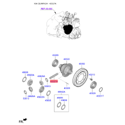 Вісь (палець) сателіта диференціала КПП 45827-34110 Mobis