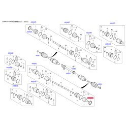 Зубчатый диск импульсного датчика ABS 49590-2W000 Mobis