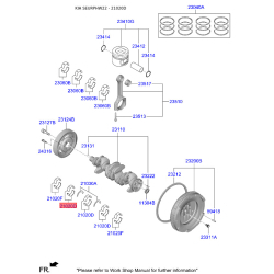 Вкладыши коренные 21020-2U950 Mobis