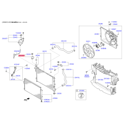 Крепление радиатора правое верхнее 25333-C5000 Mobis