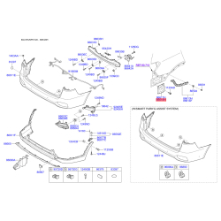 Кронштейн, буфер правый нижний 86672-C5500 Mobis